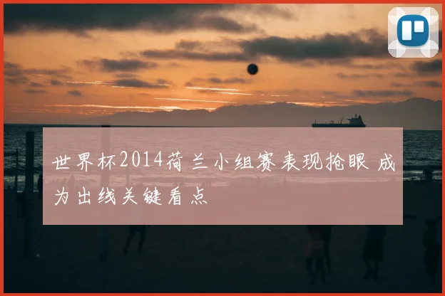 世界杯2014荷兰小组赛表现抢眼 成为出线关键看点
